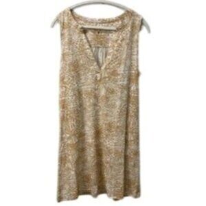 NWT Lilly Pulitzer Sleeveless Cotton Dev Dress Sand Bar Palm Beach Tan White Siz